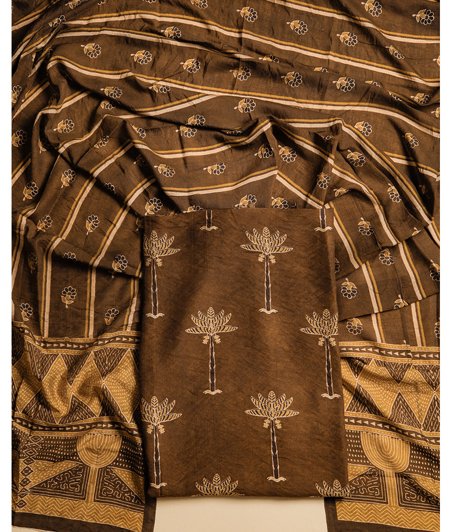 MOGRA CHANDERI SUIT SET