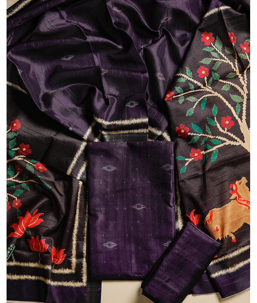 SEMI TUSSAR SUIT SET