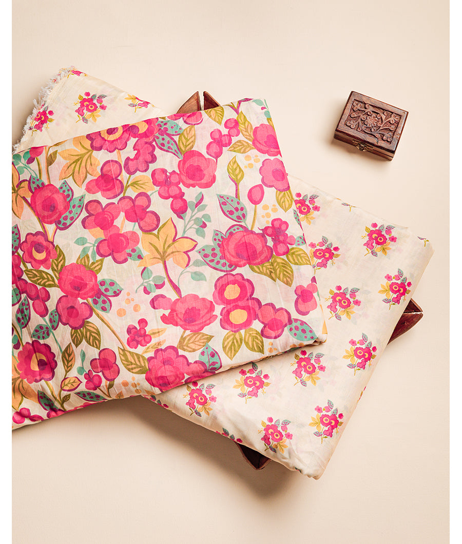 MALAI CHANDERI PRINTED FABRIC