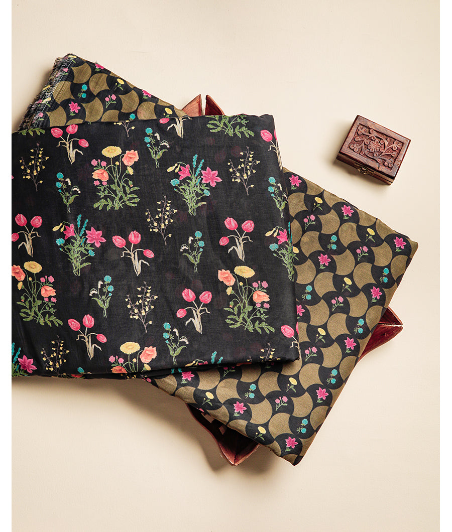 MALAI CHANDERI PRINTED FABRIC