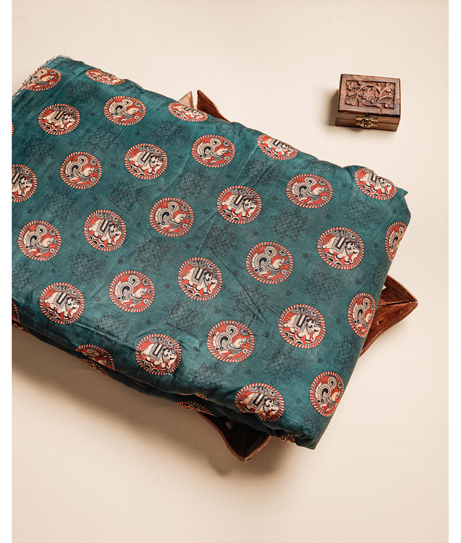MALAI CHANDERI PRINTED FABRIC