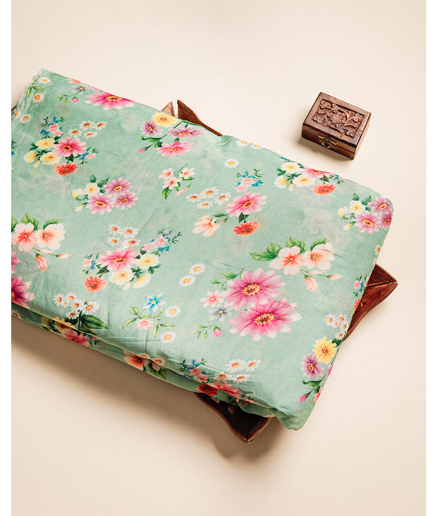 MALAI CHANDERI PRINTED FABRIC