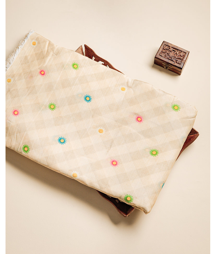 MALAI CHANDERI PRINTED FABRIC
