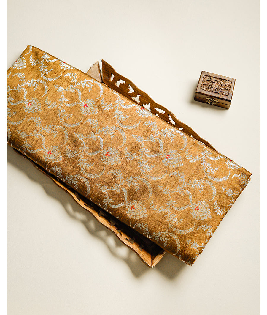 PURE HANDLOOM BANARASI DUPION SILK FABRIC