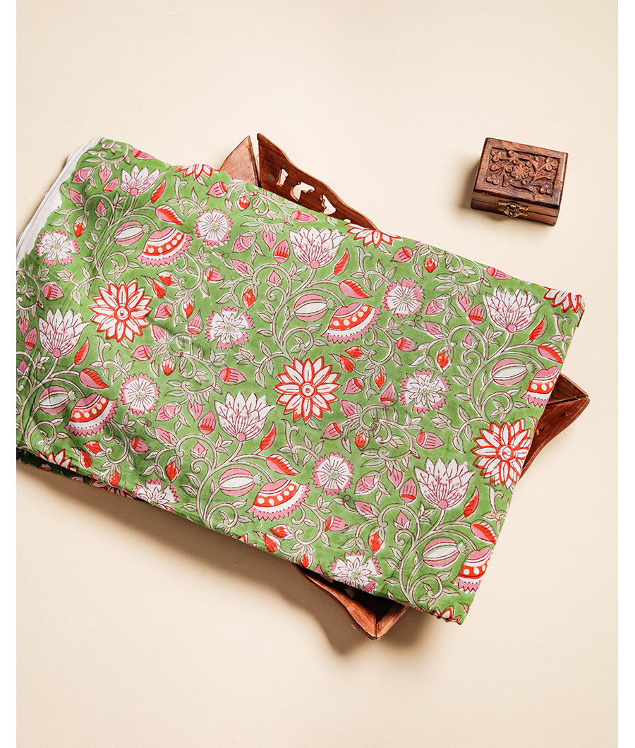 COTTON HANDBLOCK PRINTED FABRIC