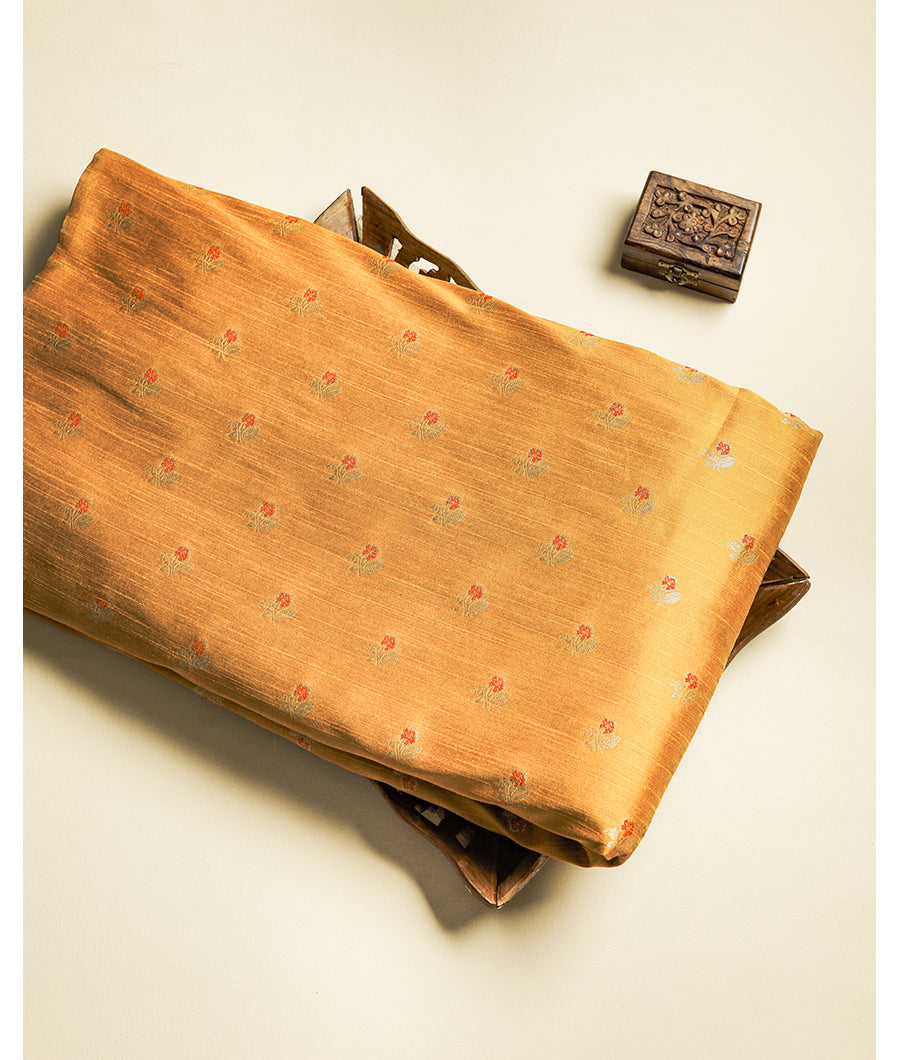 SEMI RAW SILK BUTTA FABRIC