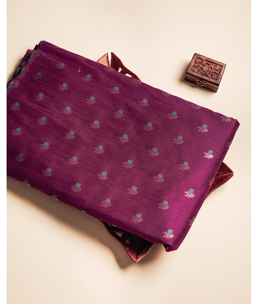 SEMI RAW SILK BUTTA FABRIC