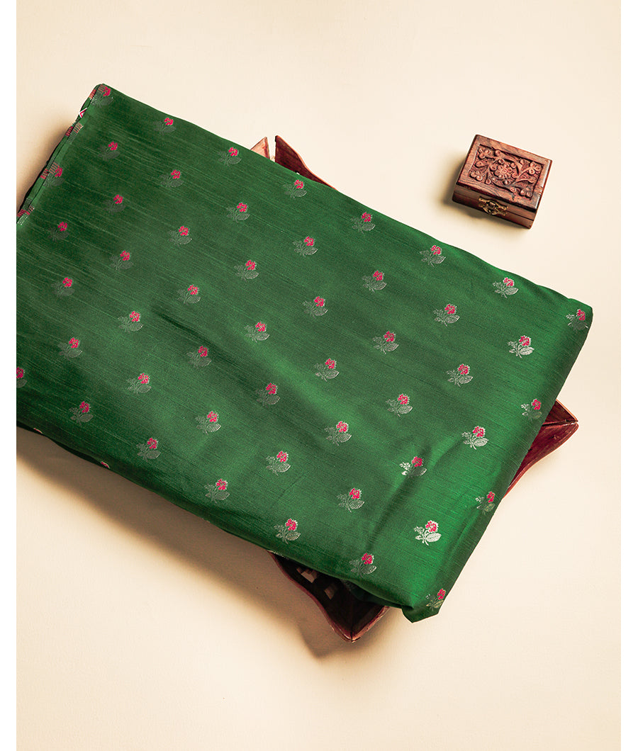 SEMI RAW SILK BUTTA FABRIC