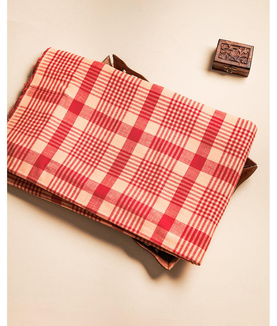 COTTON HANDLOOM CHECKS FABRIC
