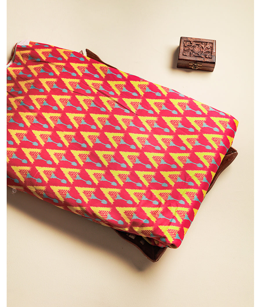 SEMI TUSSAR PRINTED FABRIC