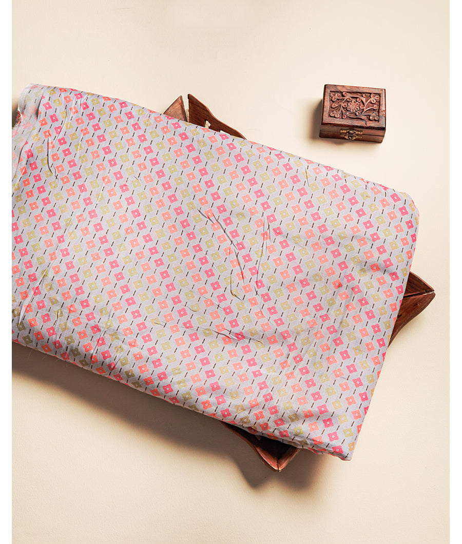 MUSLIN SILK PRINTED FABRIC
