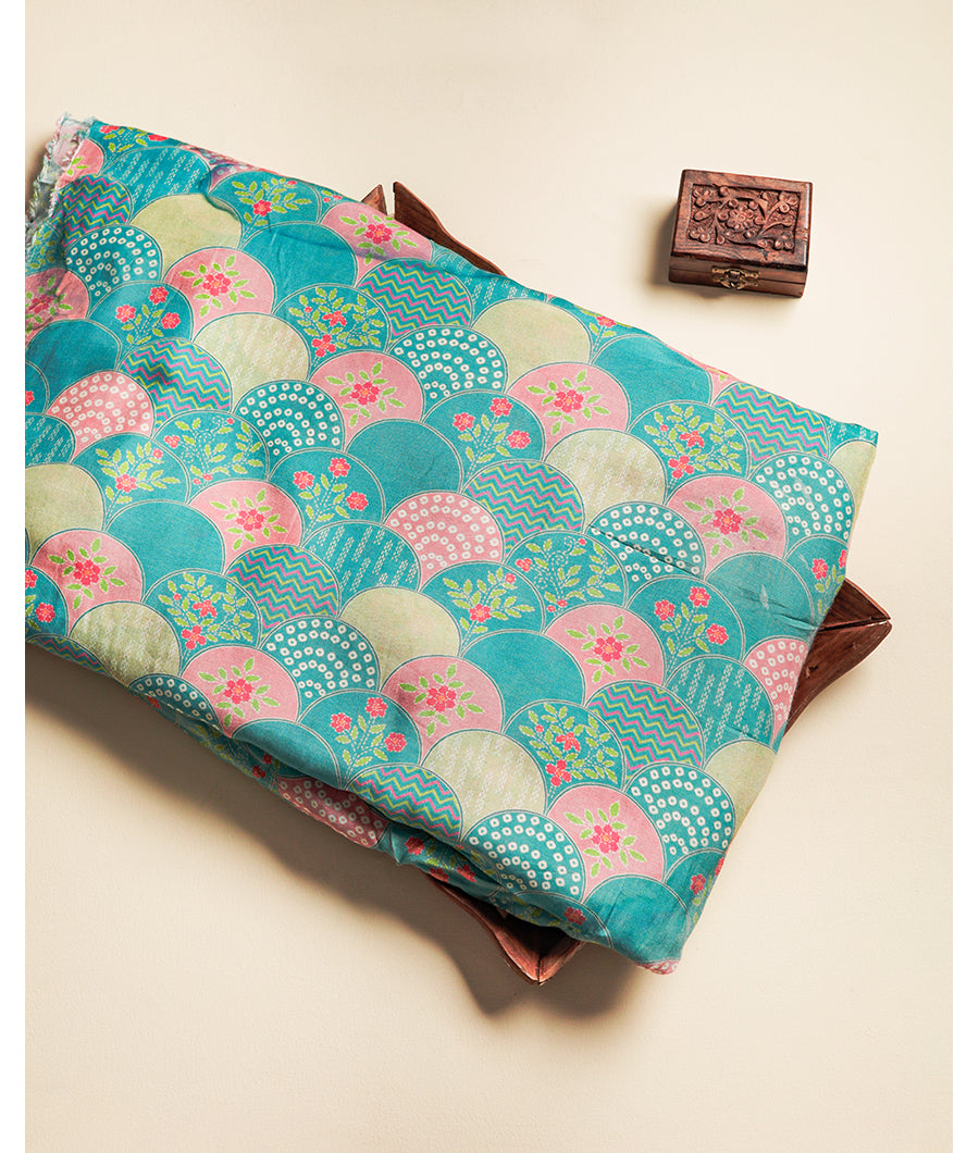 MUSLIN SILK PRINTED FABRIC