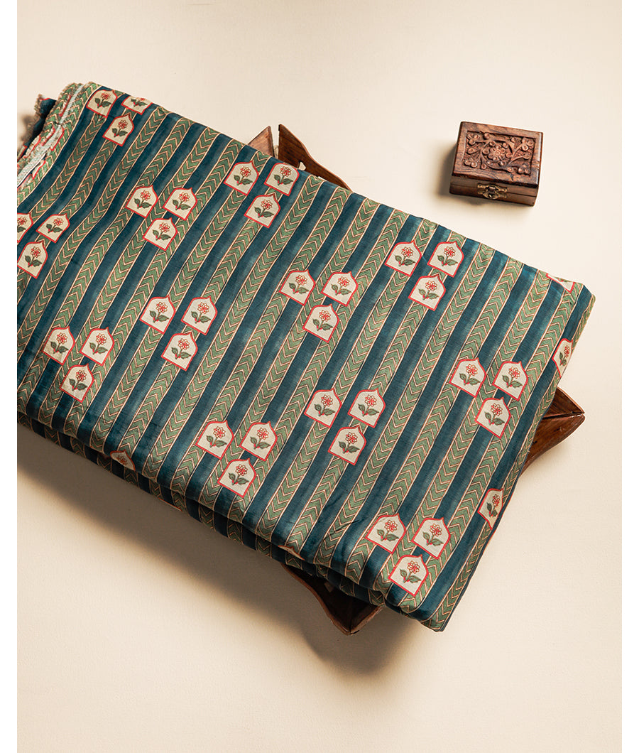 CHANDERI SILK PRINTED FABRIC
