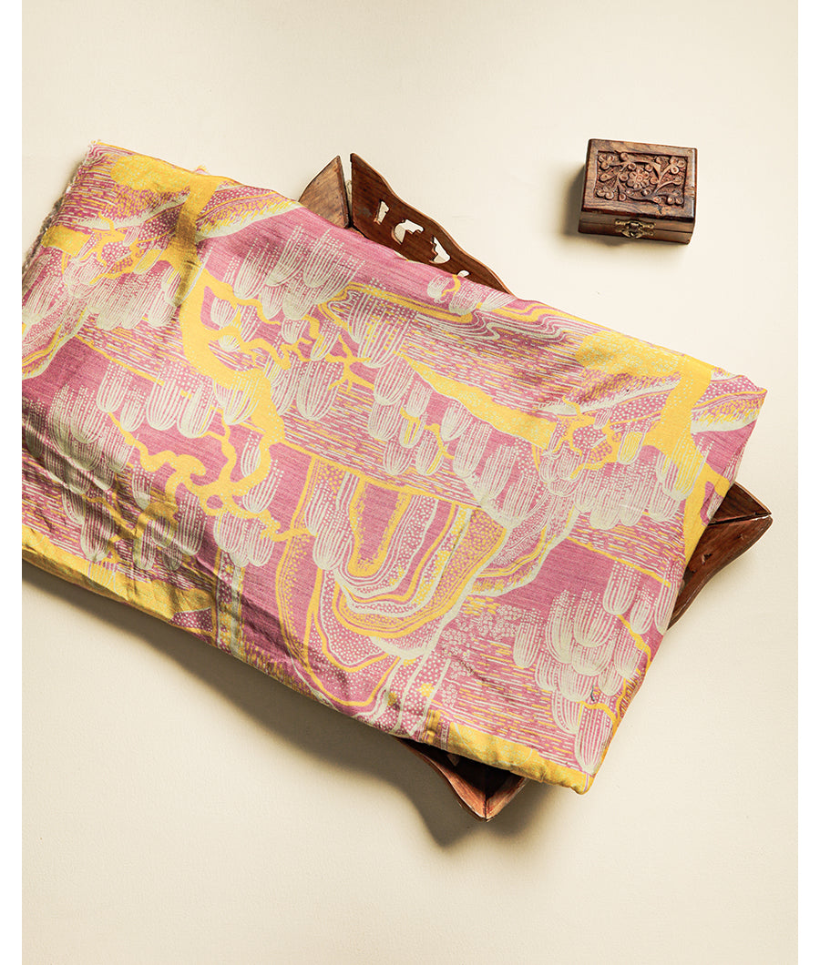 MUSLIN SILK PRINTED FABRIC