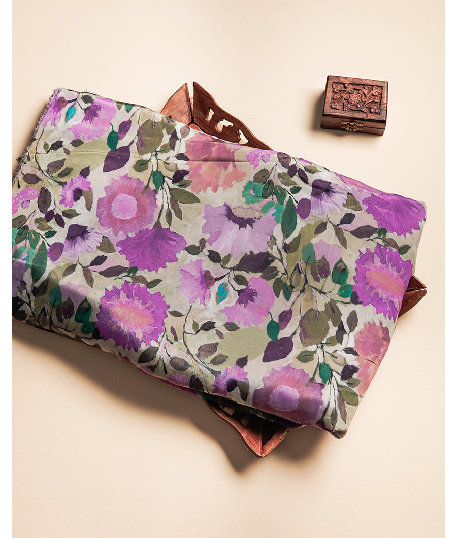 SATIN SILK PRINTED FABRIC