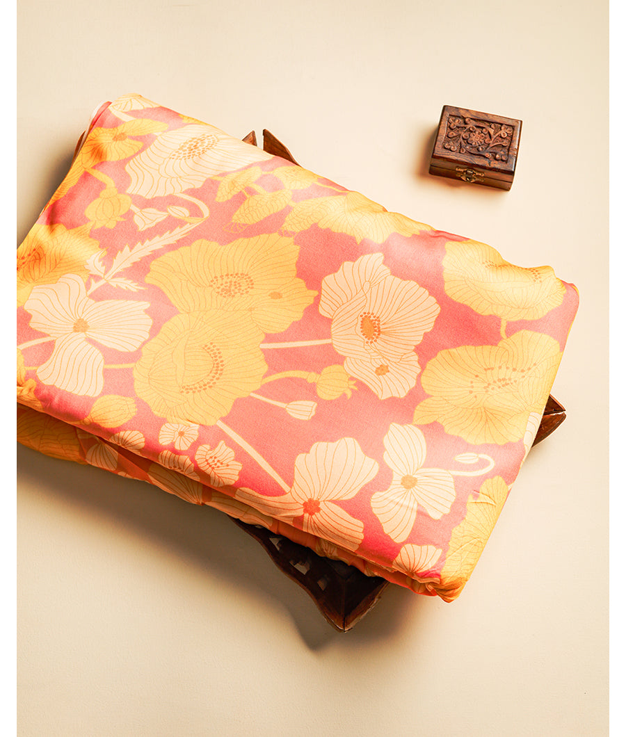 SEMI TUSSAR PRINTED FABRIC