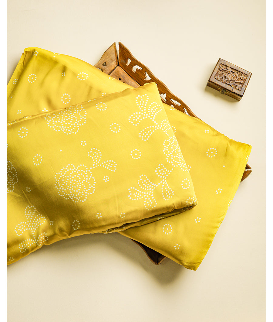 PURE MODAL SATIN  BANDHEJ PRINTED FABRIC