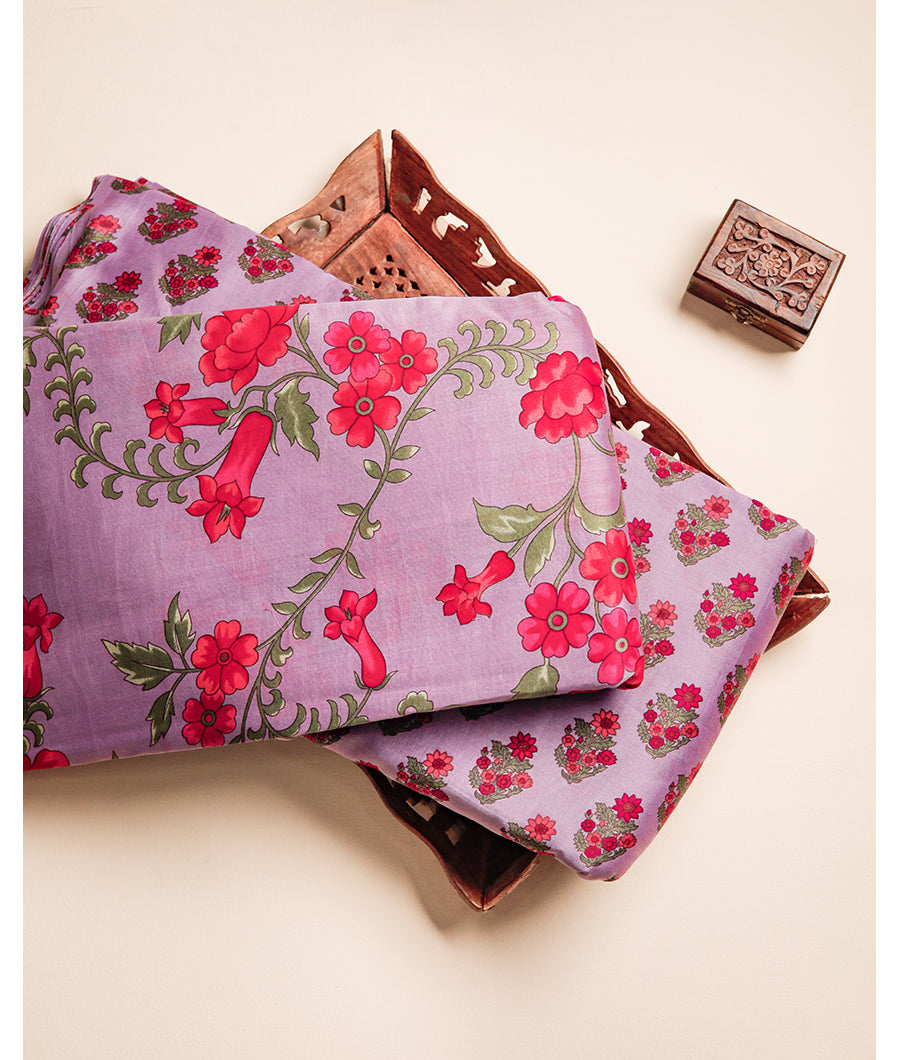 PURE CHANDERI PRINTED FABRIC