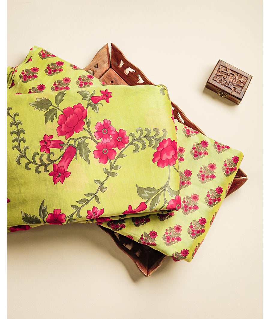 PURE CHANDERI PRINTED FABRIC