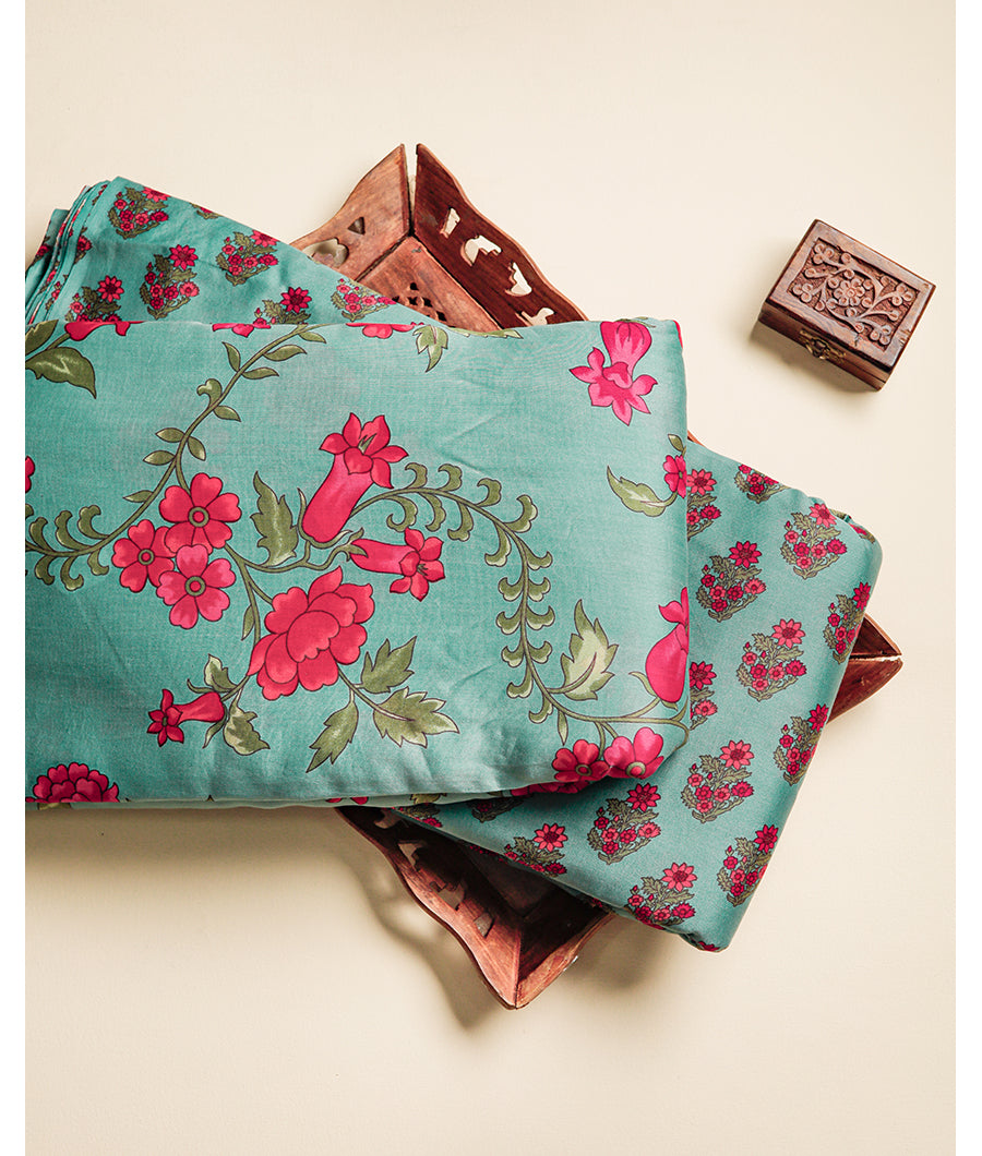 PURE CHANDERI PRINTED FABRIC