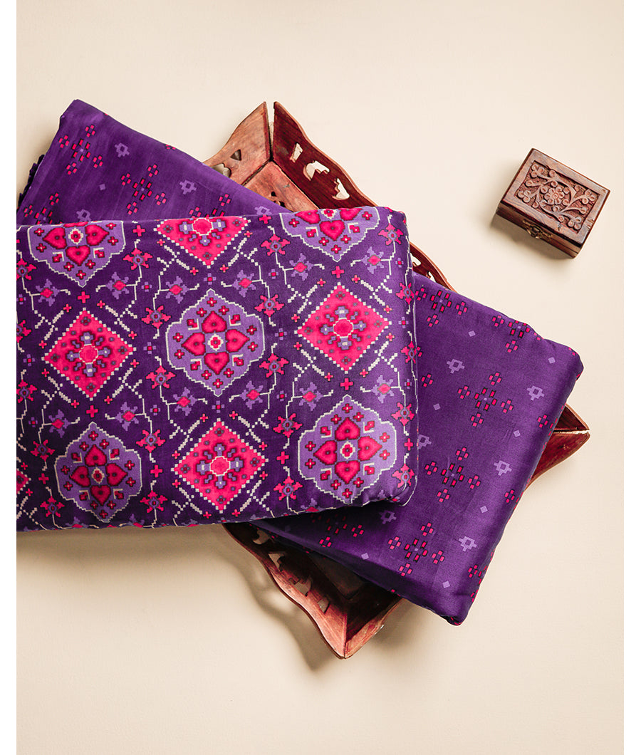 PATOLA PRINTED CHANDERI FABRIC