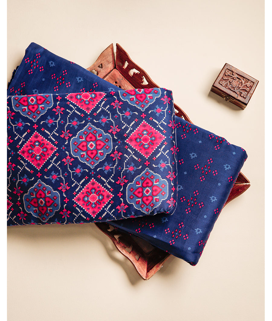 PATOLA PRINTED CHANDERI FABRIC