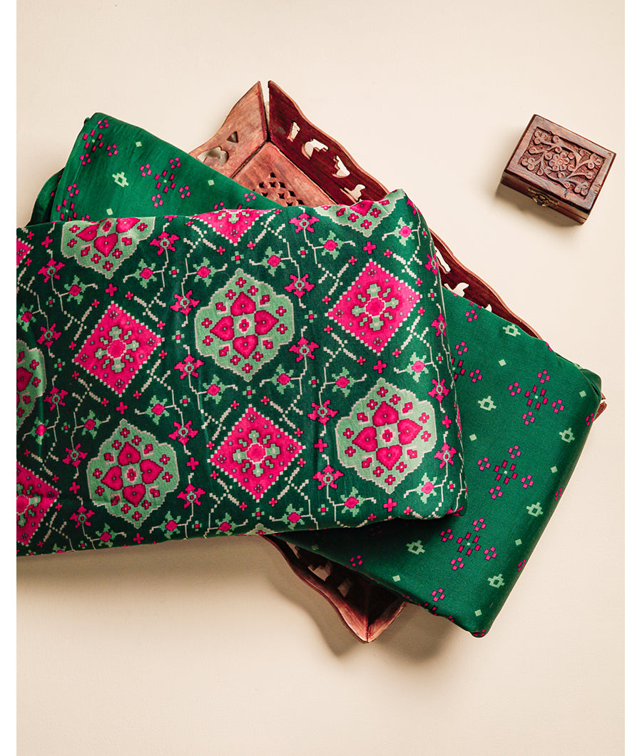 PATOLA PRINTED CHANDERI FABRIC