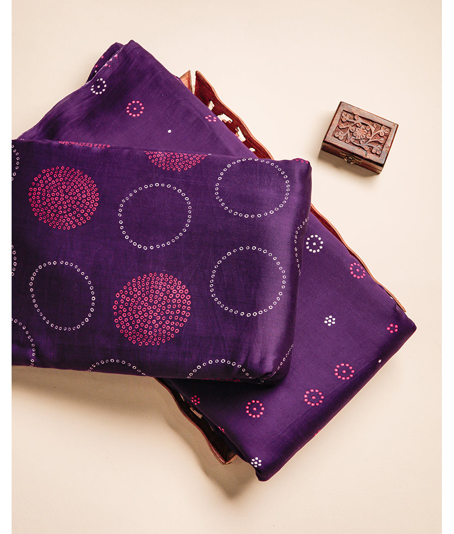 BANDHANI PRINTED CHANDERI FABRIC