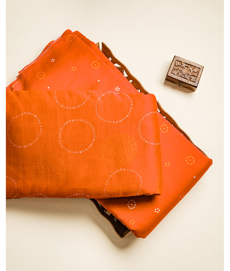 BANDHANI PRINTED CHANDERI FABRIC