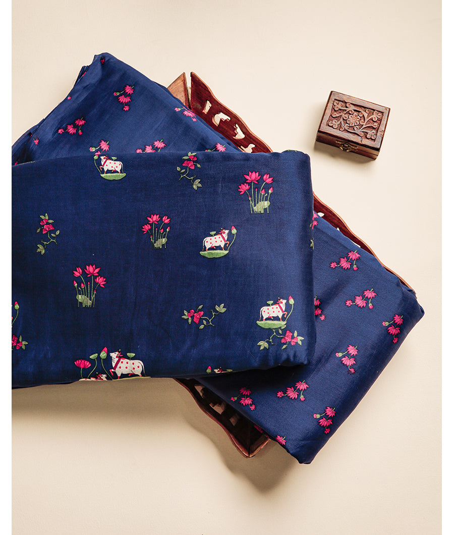 PURE CHANDERI PICHWAI PRINTED FABRIC