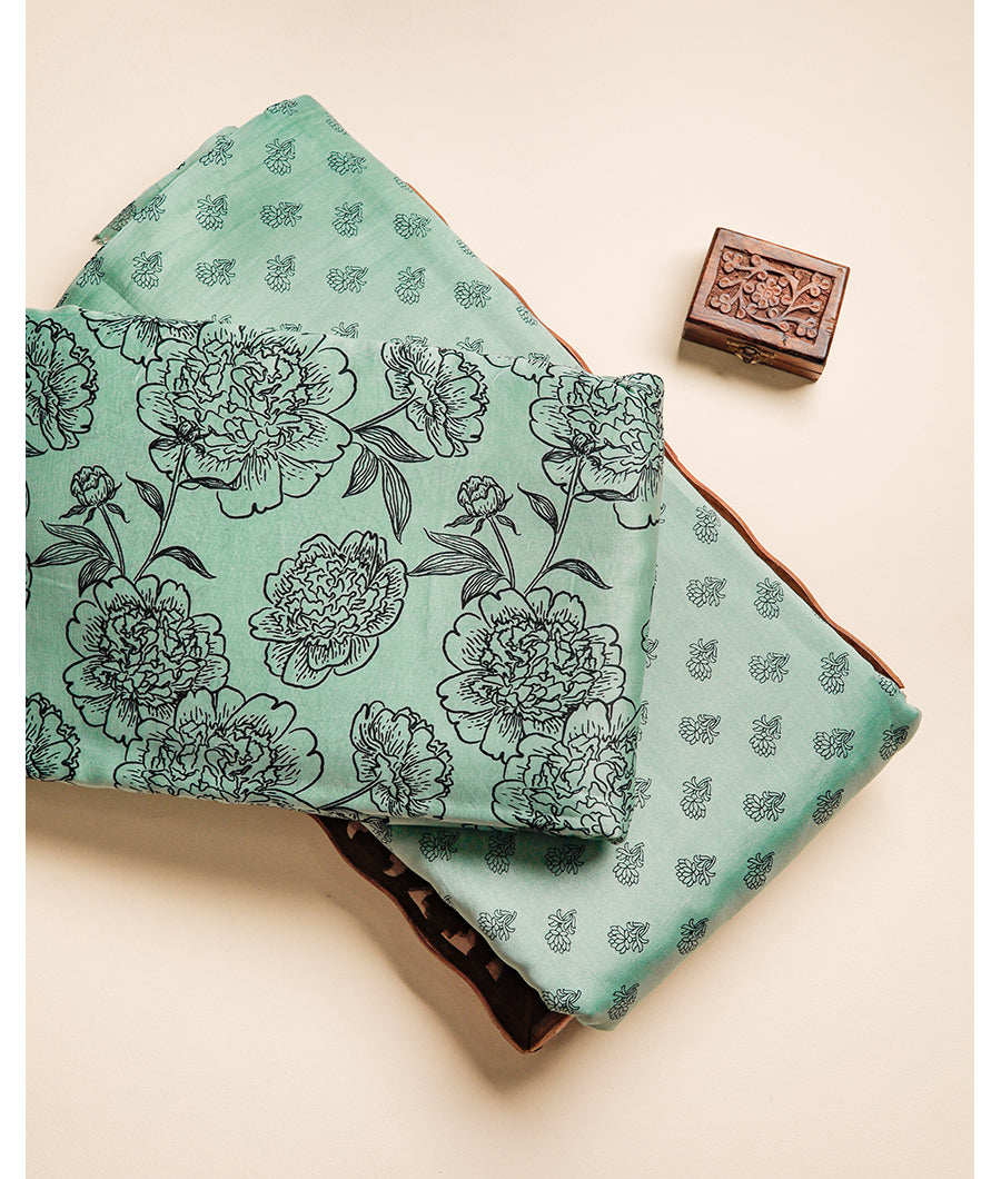 PURE CHANDERI PRINTED FABRIC