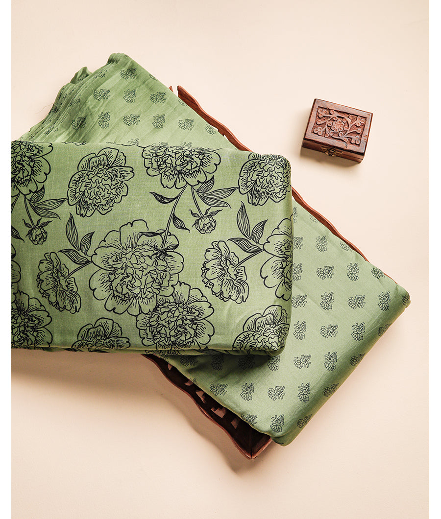 PURE CHANDERI PRINTED FABRIC