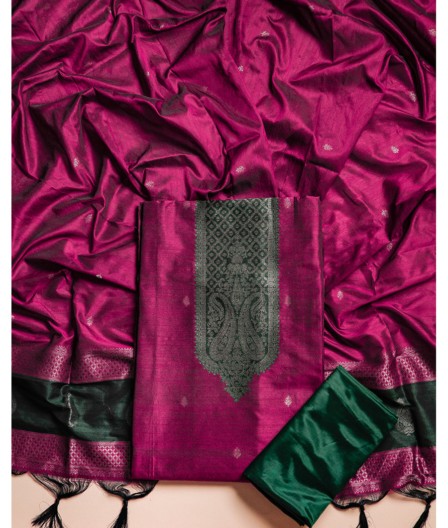BANARASI RAW SILK BROCADE SUIT SET