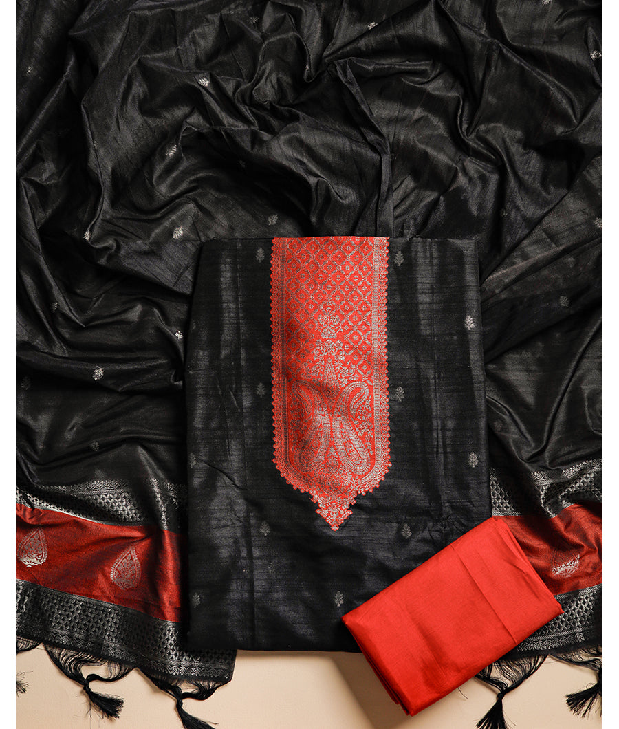BANARASI RAW SILK BROCADE SUIT SET