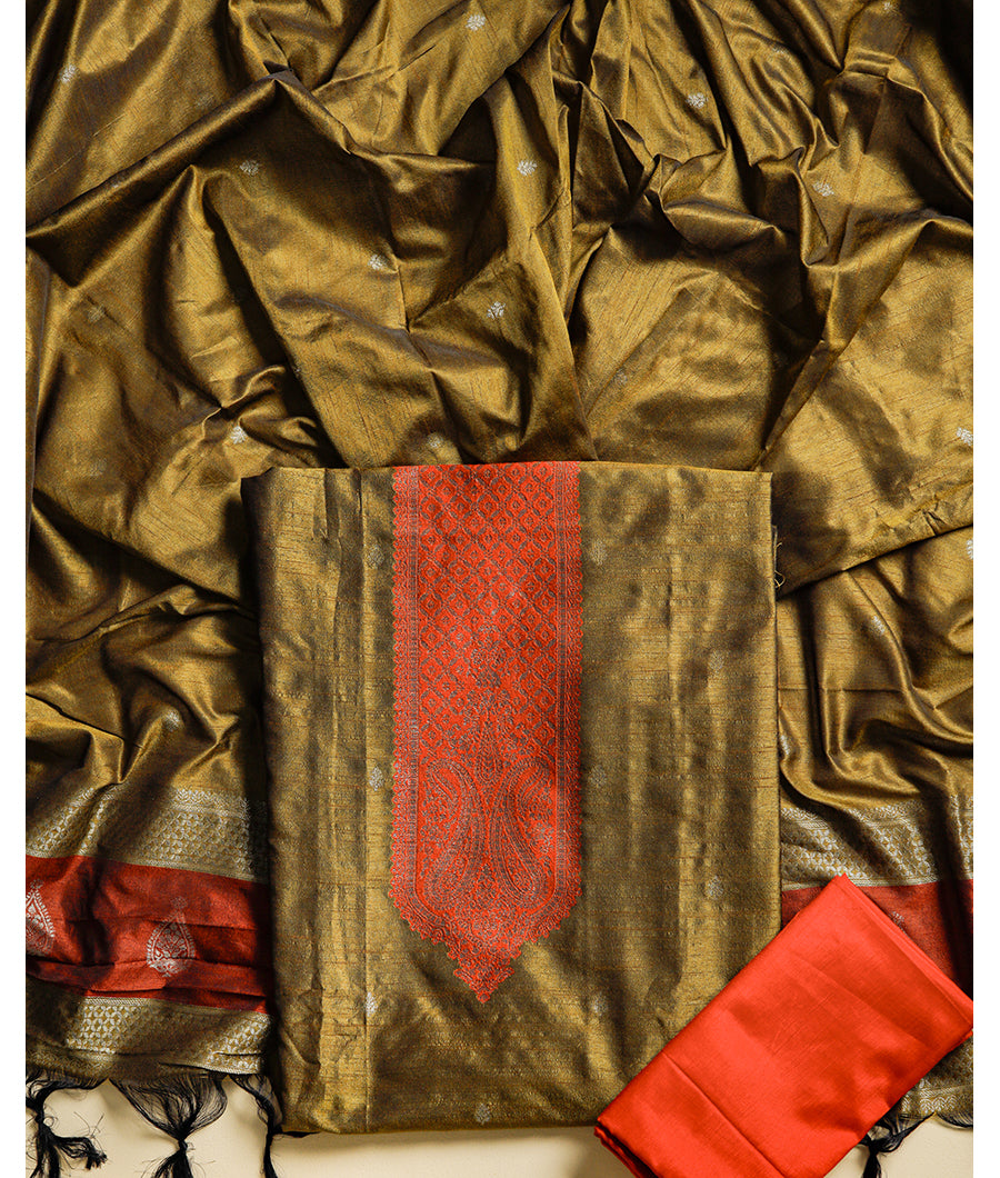 BANARASI RAW SILK BROCADE SUIT SET