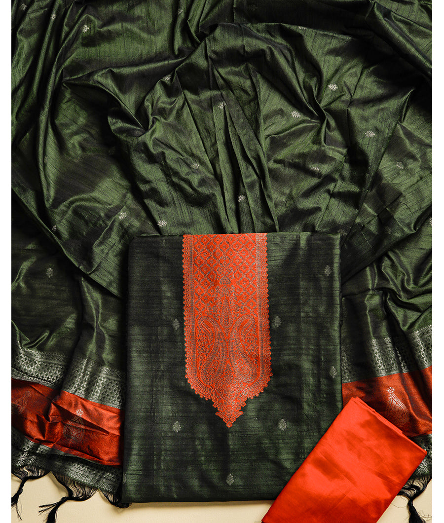 BANARASI RAW SILK BROCADE SUIT SET