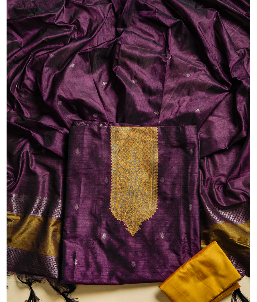 BANARASI RAW SILK BROCADE SUIT SET