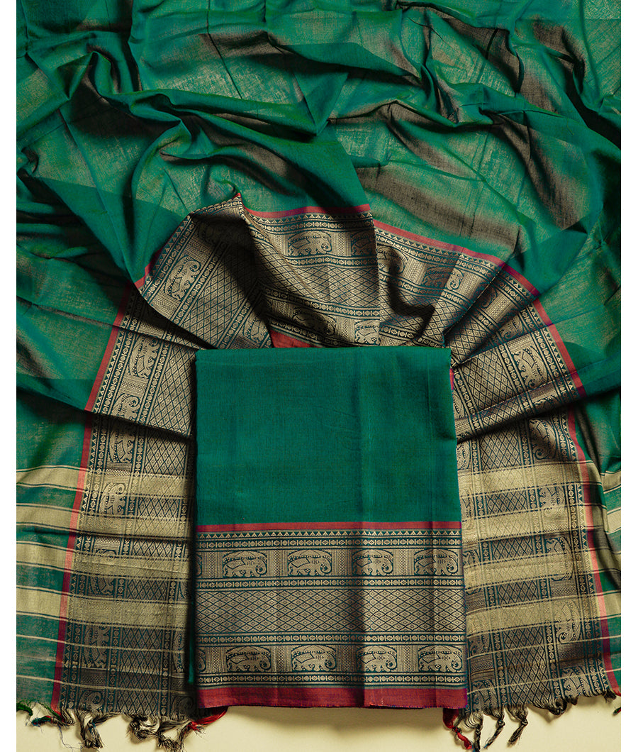 PURE NARAYANPET DHARWAD MERCERISED COTTON SUIT SET