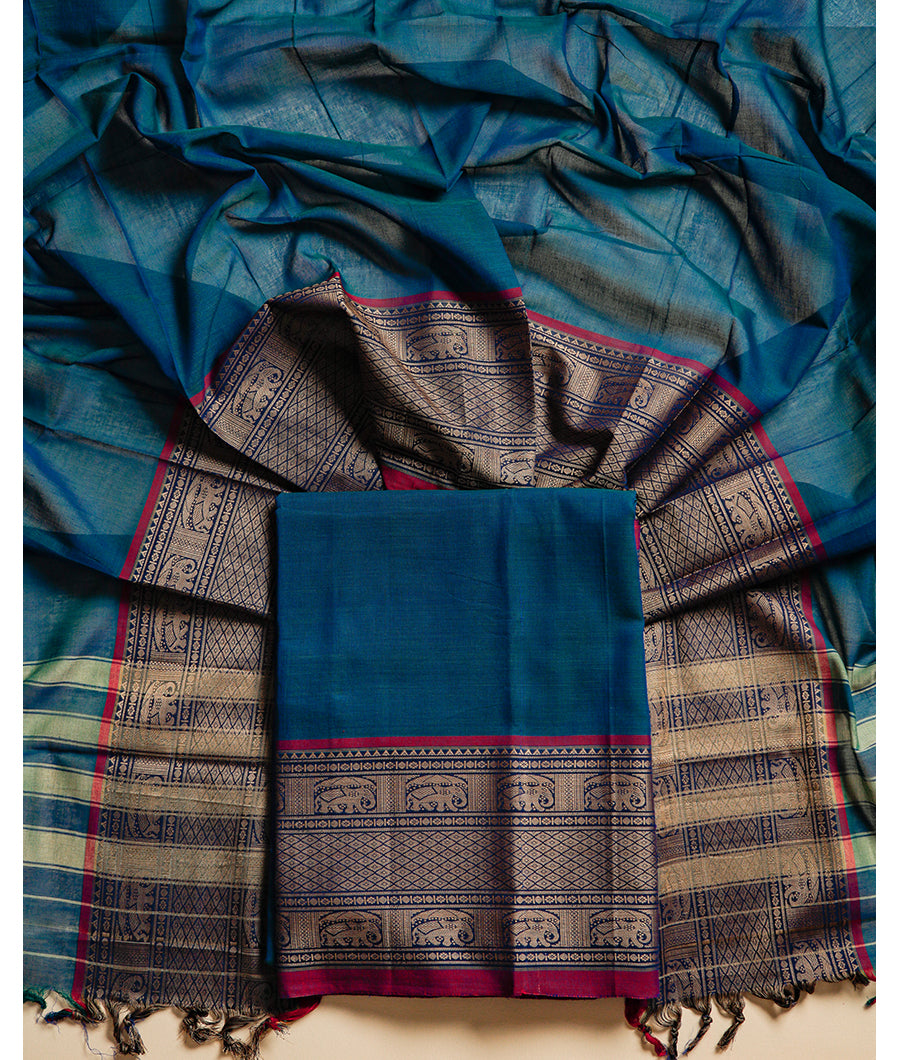 PURE NARAYANPET DHARWAD MERCERISED COTTON SUIT SET