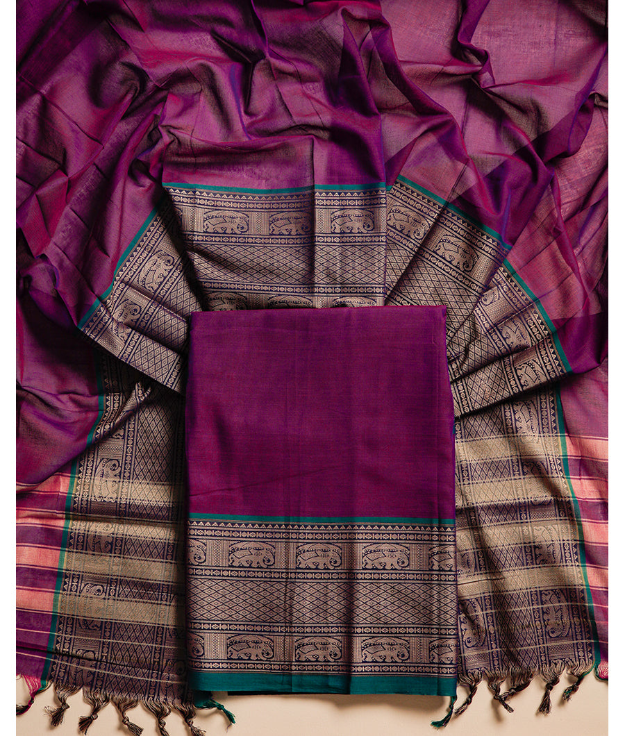 PURE NARAYANPET DHARWAD MERCERISED COTTON SUIT SET