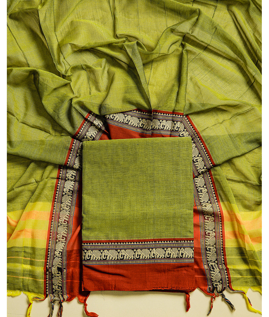 PURE NARAYANPET DHARWAD MERCERISED COTTON SUIT SET