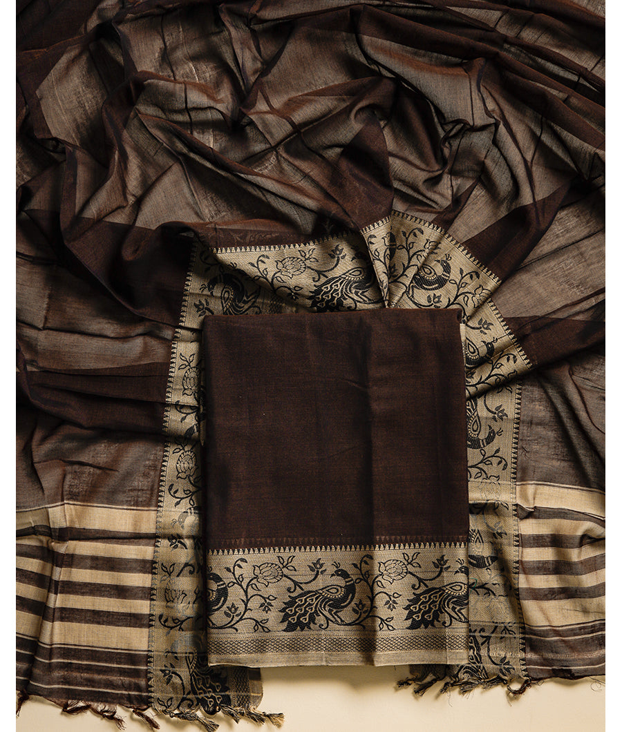 PURE NARAYANPET DHARWAD MERCERISED COTTON SUIT SET