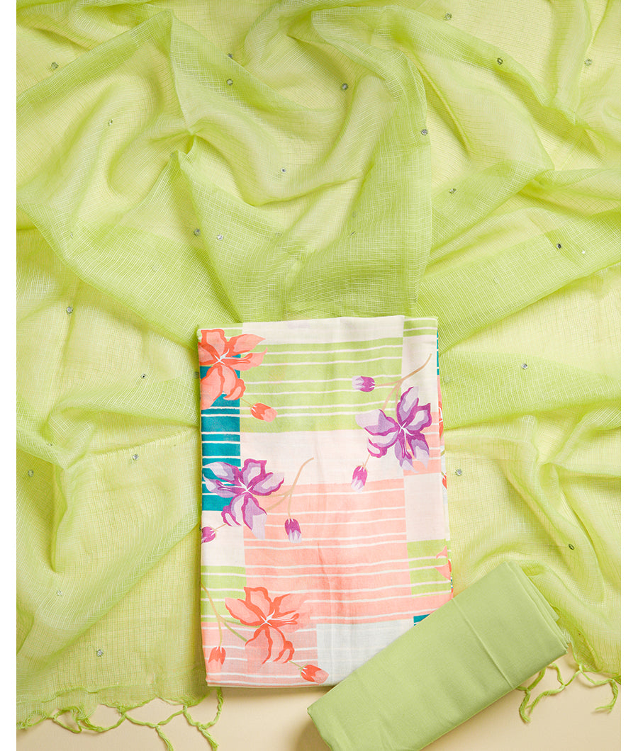 PURE COTTON SUIT SET WITH KOTA DUPATTA