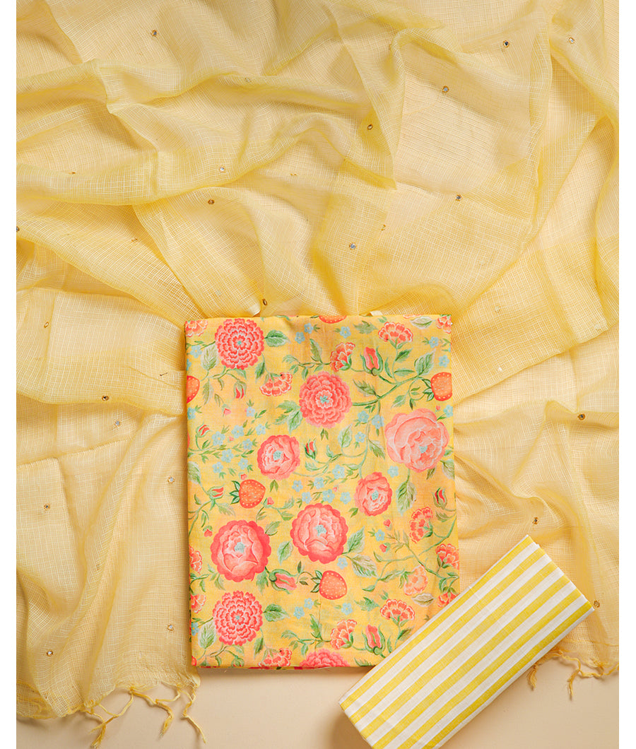 PURE COTTON SUIT SET WITH KOTA DUPATTA