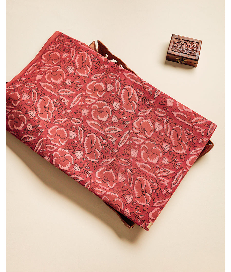 POMEGRANATE AJRAKH FABRIC
