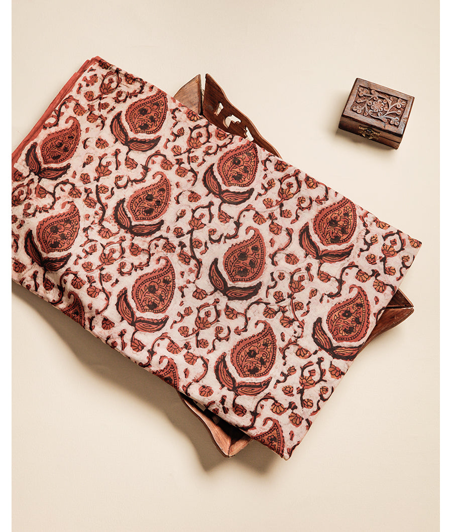 POMEGRANATE AJRAKH FABRIC