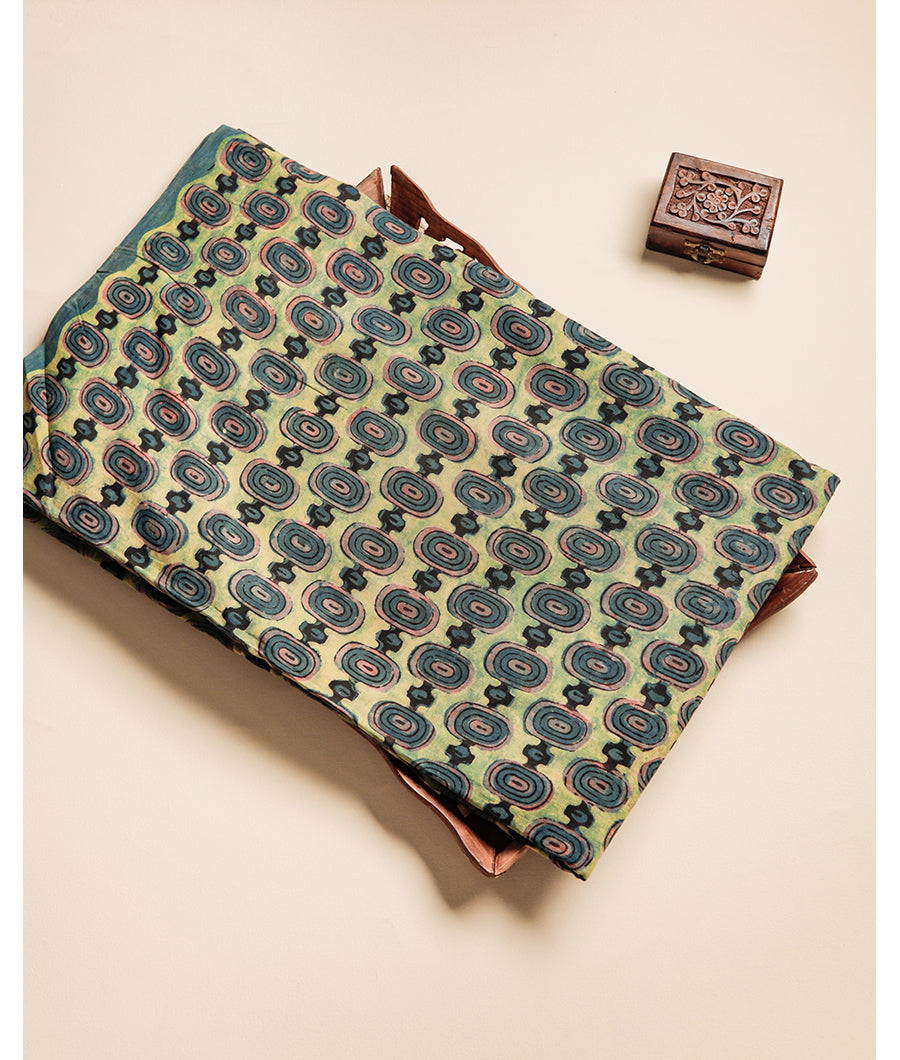 POMEGRANATE AJRAKH FABRIC