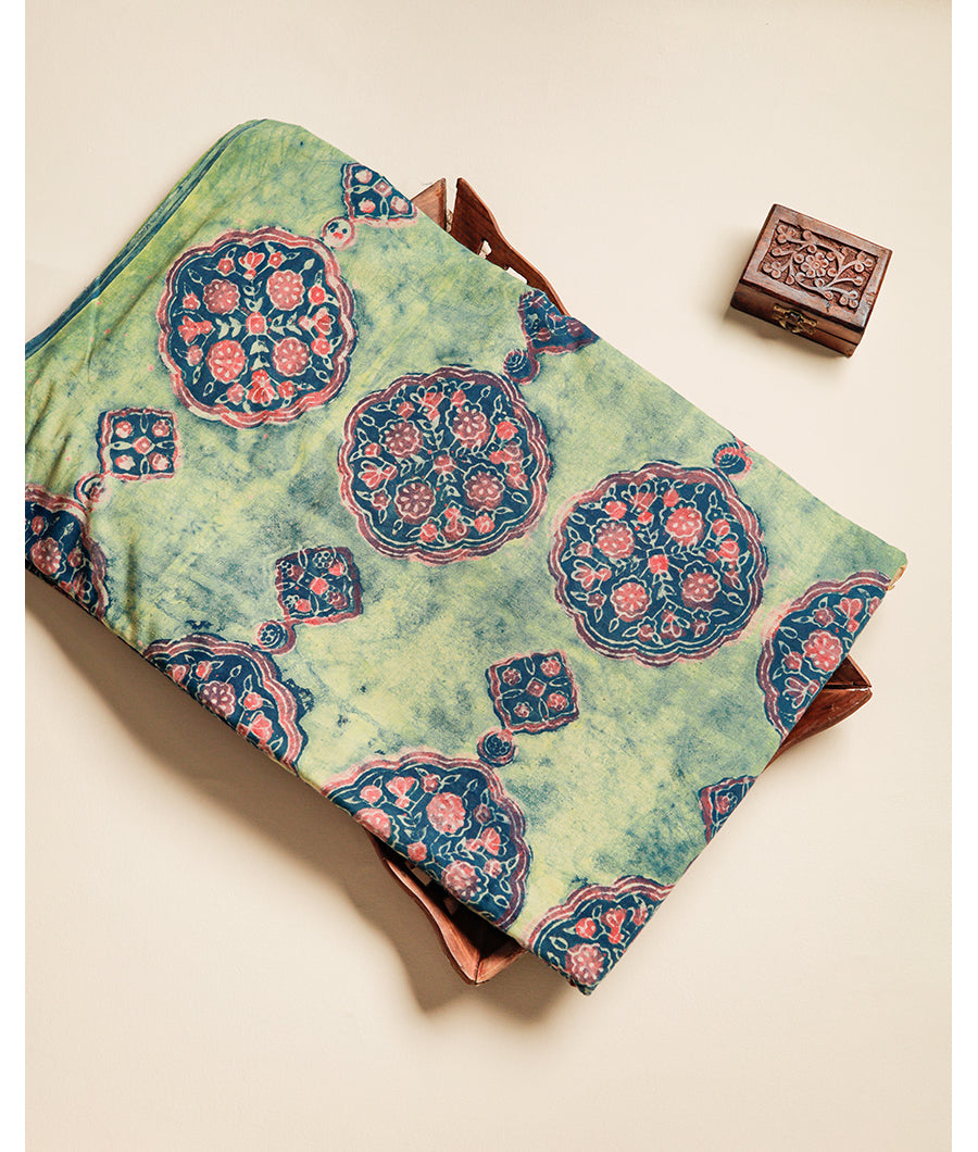 POMEGRANATE AJRAKH FABRIC