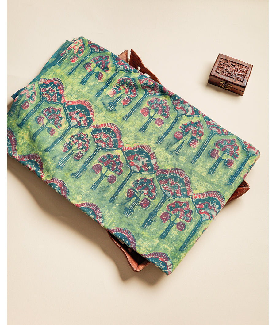 POMEGRANATE AJRAKH FABRIC