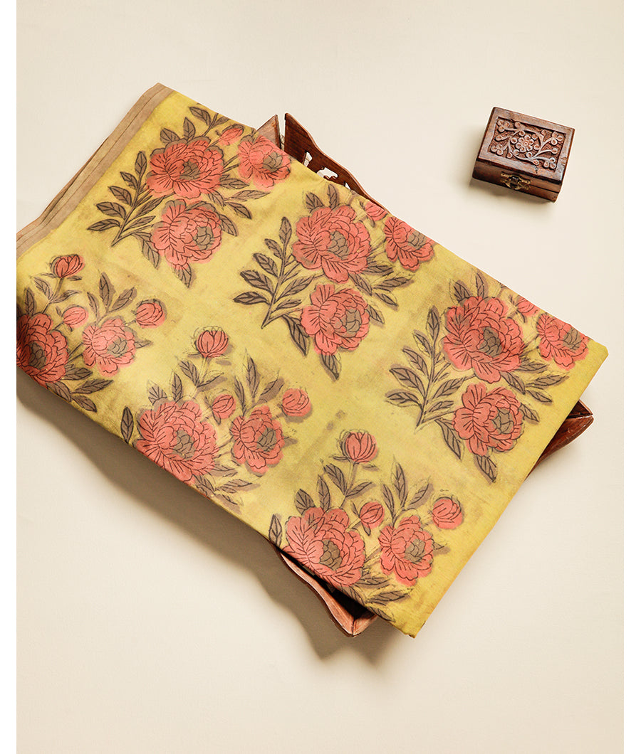 POMEGRANATE AJRAKH FABRIC